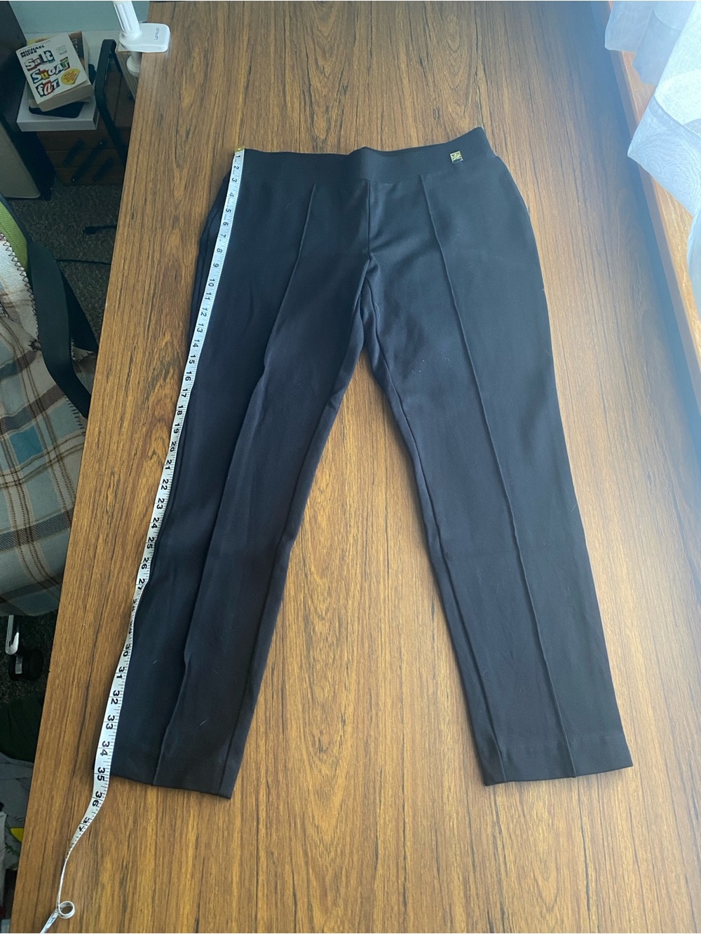 Anne Klein Black Slim Straight Ankle Pants